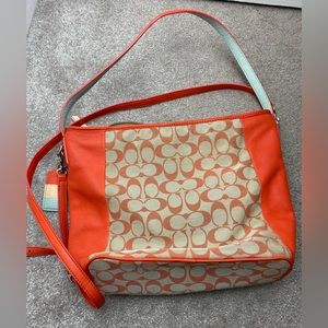 Coach Salmon logo purse